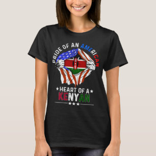 T-shirt Drapeau kényan-américain étranger