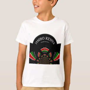 T-shirt Drapeau kényan inspiré Jambo Welcome Design Art