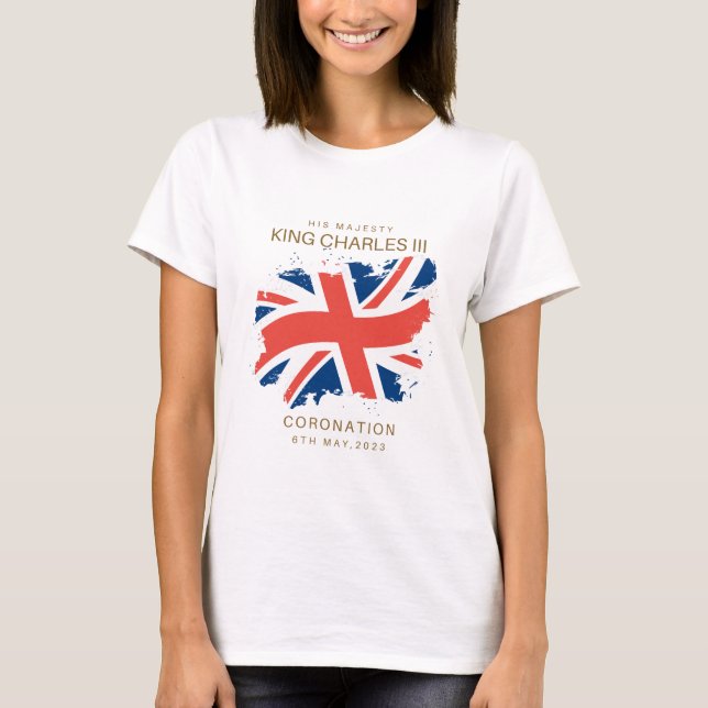 T-shirt Drapeau King Charles III Union Jack (Devant)