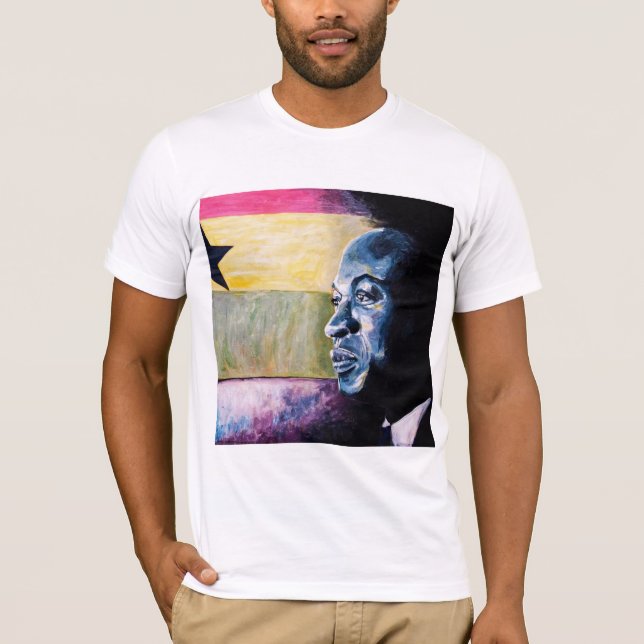 T-shirt Drapeau Kwame Nkrumah du Ghana (Devant)