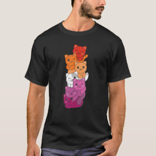 T-shirt Drapeau Lesbienne Fierté Gay LGBTQ Chats Mignon Ch