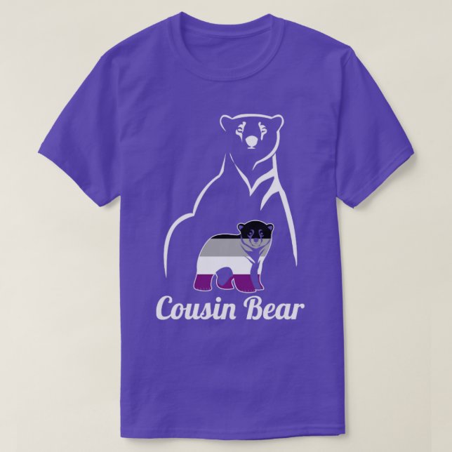 T-shirt Drapeau LGBT Aexuel Cousin Bear Ace Pride (Design devant)