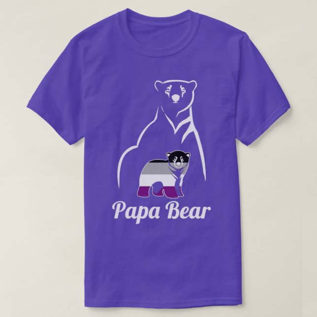 T-shirt Drapeau LGBT Asexued Papa Bear Ace Pride (Design devant)