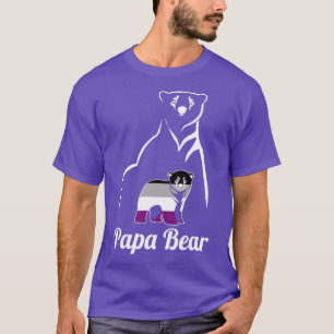 T-shirt Drapeau LGBT Asexued Papa Bear Ace Pride