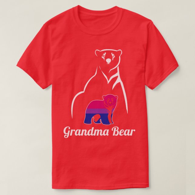 T-shirt Drapeau LGBT Bisexual Grand-mère Bear Bi Pride (Design devant)