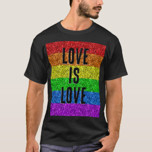 T-shirt Drapeau LGBT dynamique Sparkle Love personnaliser 
