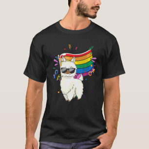 T-shirt Drapeau LGBT Llama Gay Lesbian résister aux cadeau