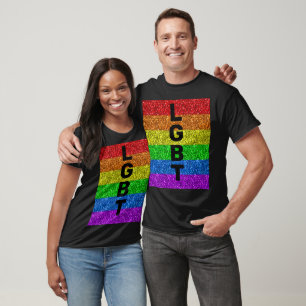 T-shirt Drapeau LGBT vif arc-en-ciel personnaliser scintil