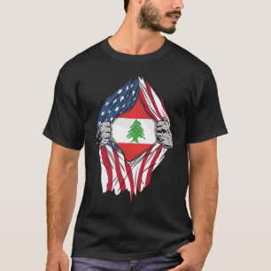T-shirt Drapeau libanais de sang en moi Liban