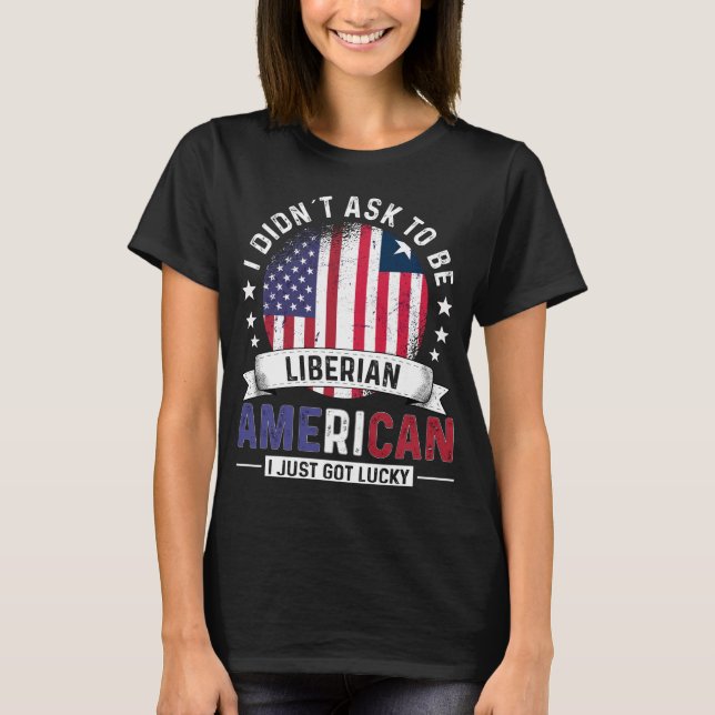T-shirt Drapeau libérien américain Fierté Libéria (Devant)