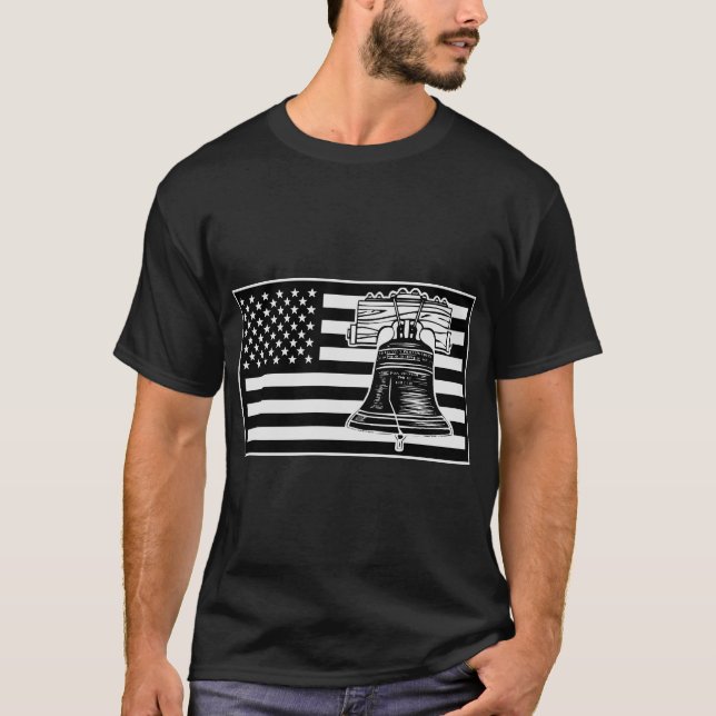 T-shirt Drapeau Liberty Bell © FB @ #USAPatriotGraphics (Devant)