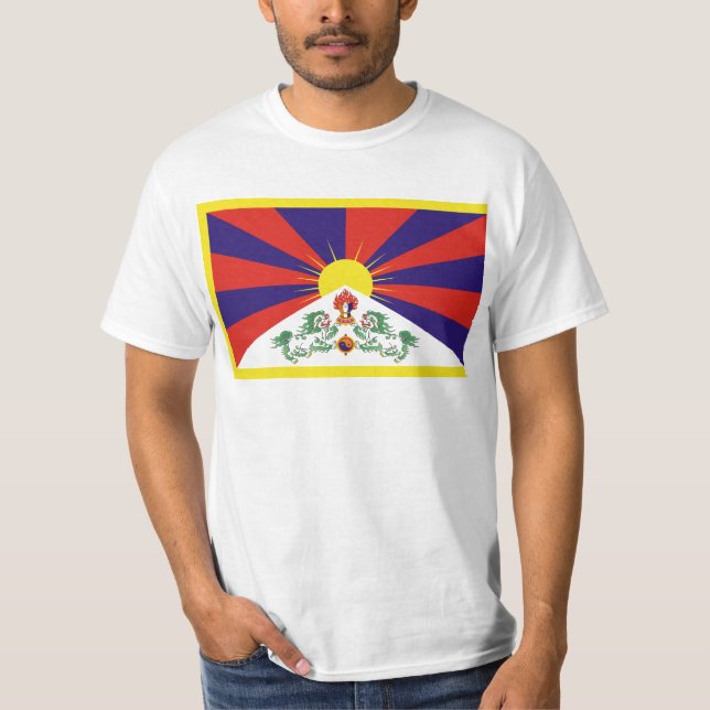 T-shirt Drapeau libre du Thibet (Devant)