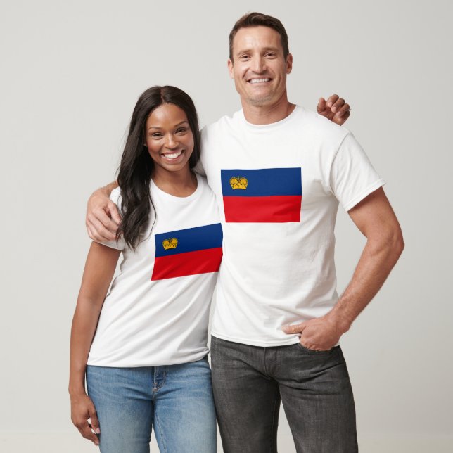 T-shirt Drapeau Liechtenstein (Unisexe)