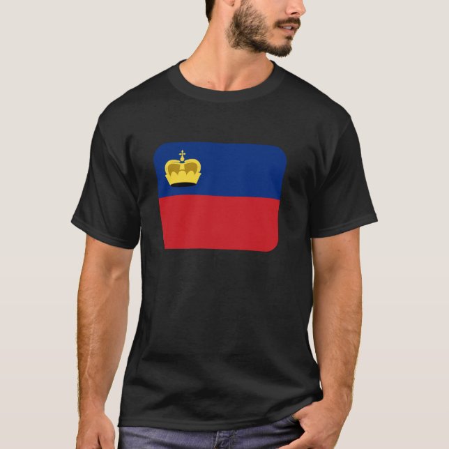 T-shirt Drapeau Liechtenstein (Devant)