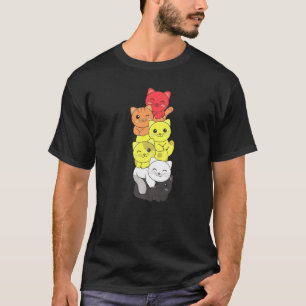 T-shirt Drapeau Lithsexuel Fierté Pile Lgbtq Chats Cute Li