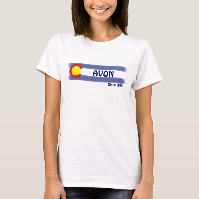 T-shirt Drapeau local Avon Colorado (Devant)