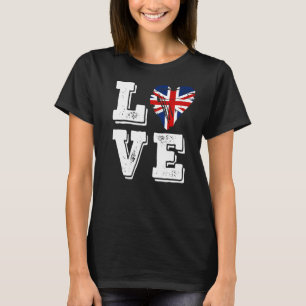 T-shirt Drapeau Love United Kingdom