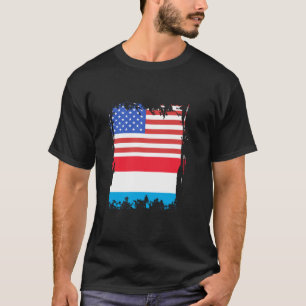 T-shirt Drapeau luxembourgeois Fierté luxembourgeoise Luxe