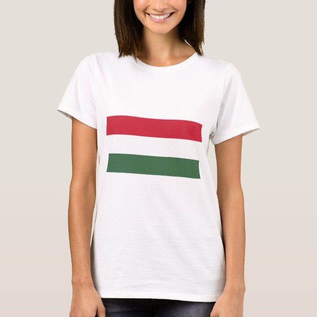 T-shirt Drapeau Magyarország - Hongrie (Devant)