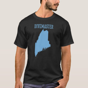 T-shirt Drapeau Maine Divemaster Scuba Instructor Dive