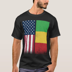 T-shirt Drapeau Malien États-Unis Et Mali Drapeaux Fiers M
