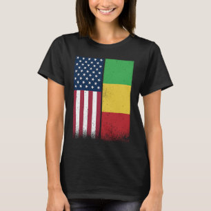 T-shirt Drapeau Malien États-Unis Et Mali Drapeaux Fiers M