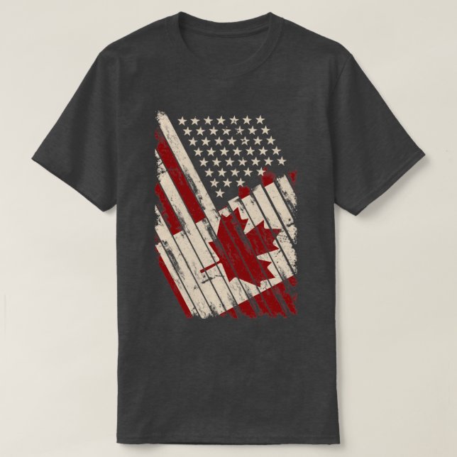 T-shirt Drapeau Maple Leaf Canada (Design devant)