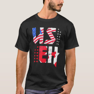 T-shirt Drapeau Maple Leaf Us Fierté Canadienne Américaine
