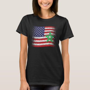 T-shirt Drapeau marocain américain Drapeau marocain