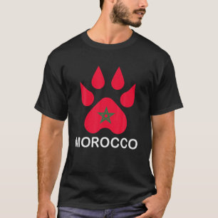 T-shirt Drapeau Marocain Américain Maroc Soccer Supp