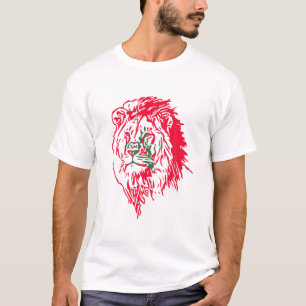 T-shirt Drapeau Marocain Américain Maroc Soccer Supp