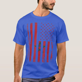 T-shirt Drapeau marocain Américain Racines marocaines Maro
