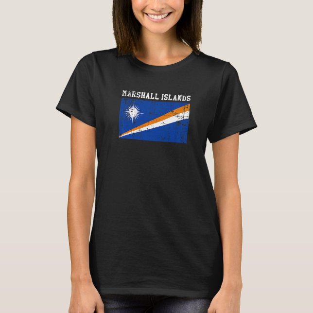 T-shirt Drapeau Marshallais Vintage rétro (Devant)