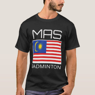 T-shirt Drapeau MAS de l'athlète malaisien de Badminton