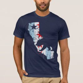 T-shirt Drapeau Mashup Transplant de Californie vintage Ch