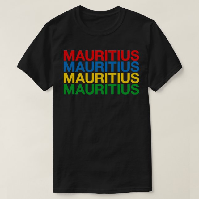 T-shirt Drapeau MAURITIUS (Design devant)