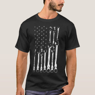 T-shirt Drapeau Mécanique Chemise Patriotique Mécanique Dr