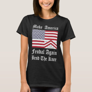 T-shirt Drapeau médiéval rouge blanc bleu héraldique Améri