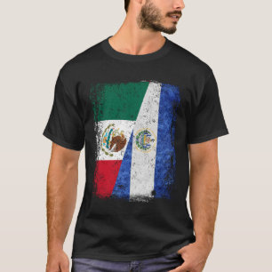 T-shirt Drapeau MEXICAIN El Salvador moitié mexicaine El S