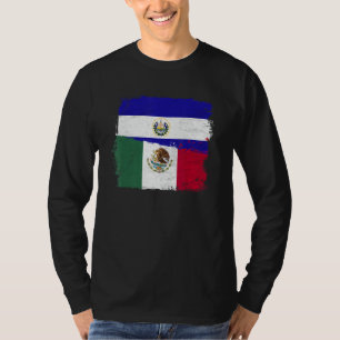 T-shirt Drapeau MEXICAIN El Salvador moitié mexicaine El S