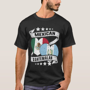 T-shirt Drapeau Mexicain Et Guatémaltèque