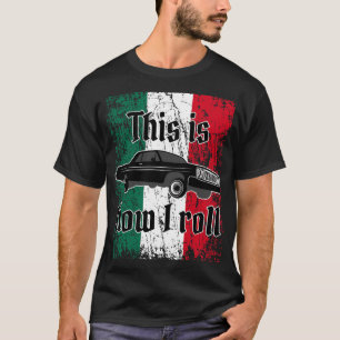 T-shirt Drapeau Mexicain Moins Lowrider 3 Roue Personnalis