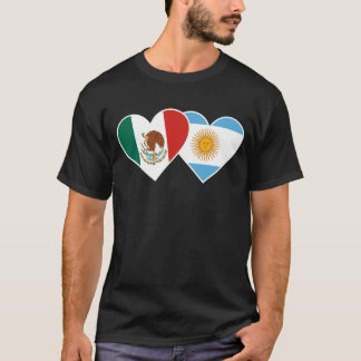 T-shirt Drapeau mexicain moitié argentin Mexique Argentine