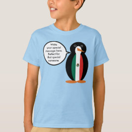 T-shirt Drapeau mexicain parlant de Mme Penguin Boys