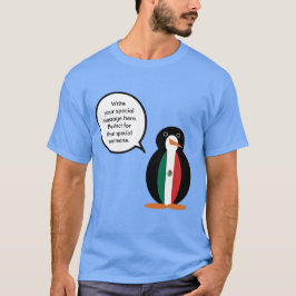 T-shirt Drapeau mexicain parlant de Mme Penguin Homme