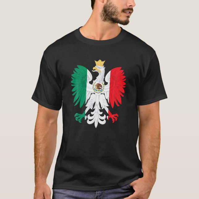 T-shirt Drapeau mexicain polonais Aigle Mexique Pologne Po (Devant)