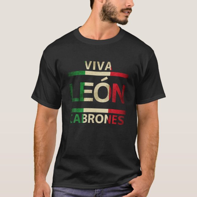 T-shirt Drapeau mexicain Viva Leon Cabrones Guanajuato (Devant)