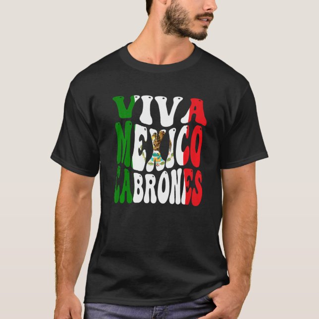 T-shirt Drapeau mexicain Viva Mexique Fierté Fête de l'Ind (Devant)