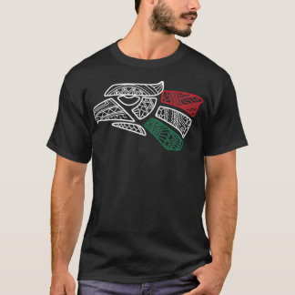 T-shirt Drapeau Mexique Aigle Mexicaine Style Aztèque Hech