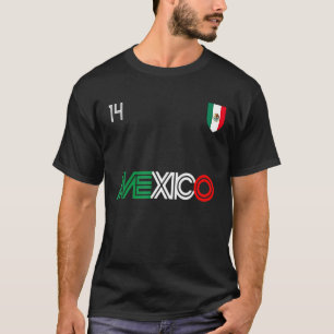 T-shirt Drapeau Mexique Retro Football Football